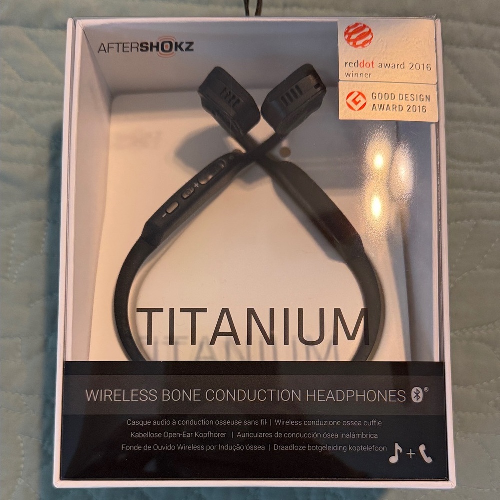 Aftershokz Titanium Wireless Bone Conduction Headphones - Black